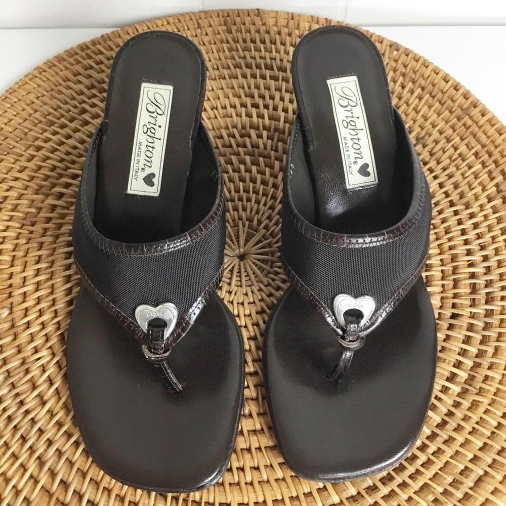Brighton Tanya Chocolate Brown Heel Sandals Size 7 M New - Picture 4 of 6
